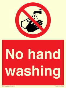 No hand washing